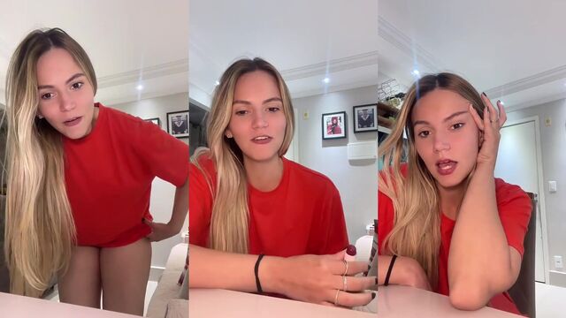 Barefoot amateur girl in hot Bigo Live action
