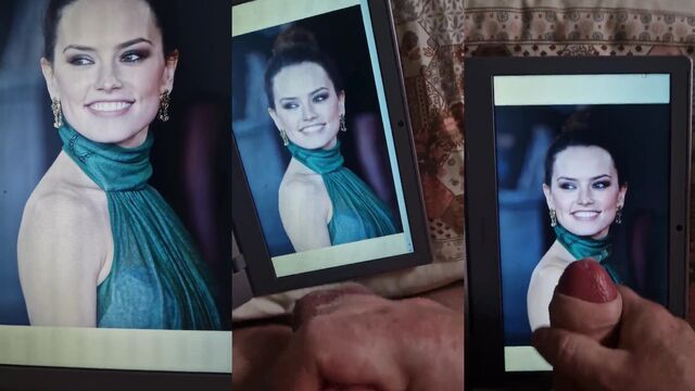 Star Wars themed cock tribute to actress Daisy Ridley