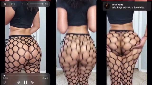 C1e0cakes gets her huge ass clapped in sexy stockings, showcasing that signature booty shake