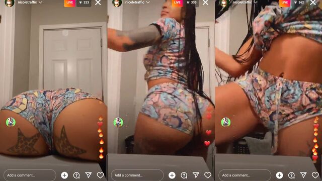 A fat ass is shown twerking in a sensual style on Instagram