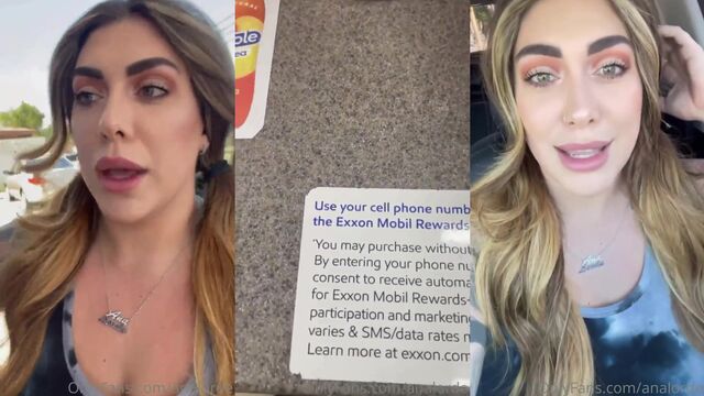 A girl is being fucked by two huge floppers at once