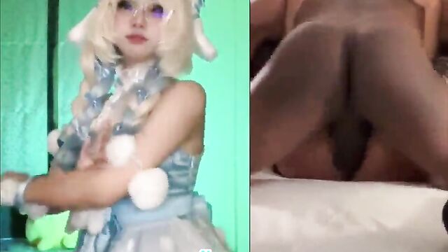 Two sluts fucked by BBC in a row