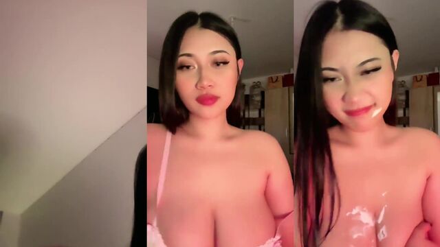 A beautiful thick girl plays with her pussy for your pleasure