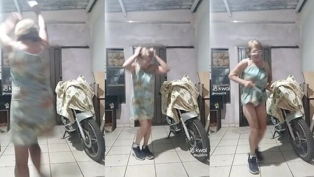 Old granny Dona Dora Cachorrona is dancing and looking for a dick to ride