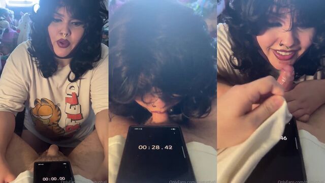 A fat woman has sex with her boyfriend with a small dick