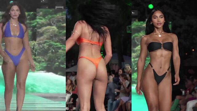 Hot and sexy girls are doing their best on the catwalk