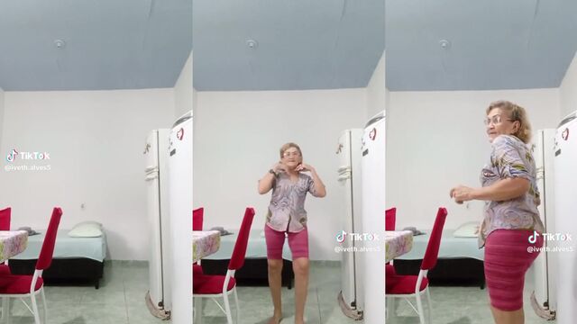 Old granny Dona Ivete gets her pussy fucked by a young guy