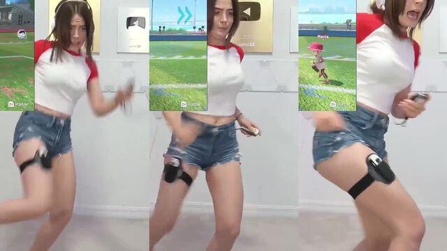 Cuban girl dances a hot twerk in the kitchen, showcasing her big ass