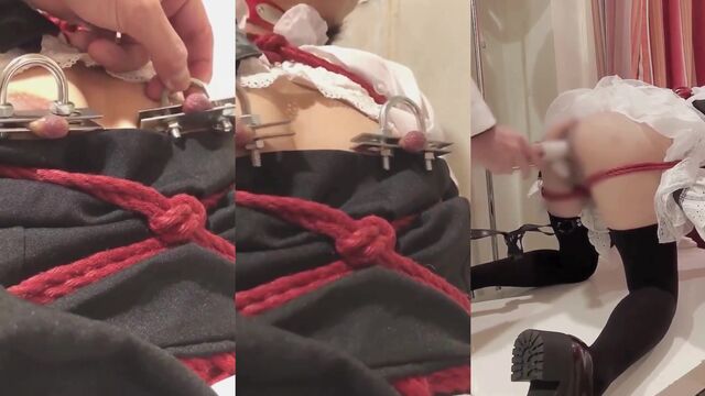 Asian slave Mik is punished for being a naughty house whore