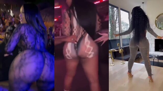 Thick ebony chick Ari Fletcher shakes fat ass