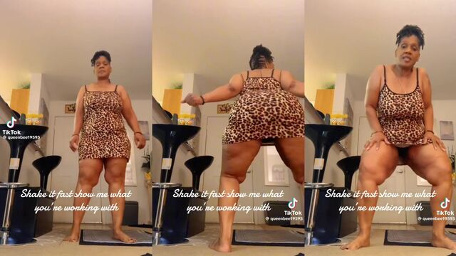 This 64 years old woman is acting like a whore on TikTok