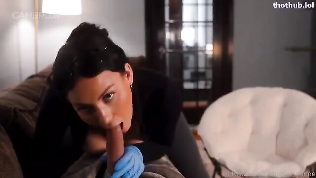 Shots of Simone ASMR with a disappointing blowjob performance