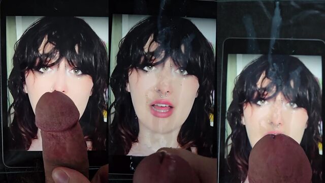 A man makes a cum tribute to his beloved in a special way