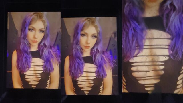 JustaMinx gets a messy cum tribute