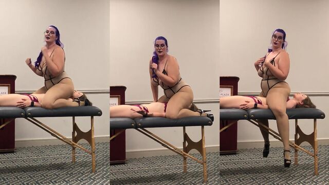 Mistress Nyx's chest-sitting action