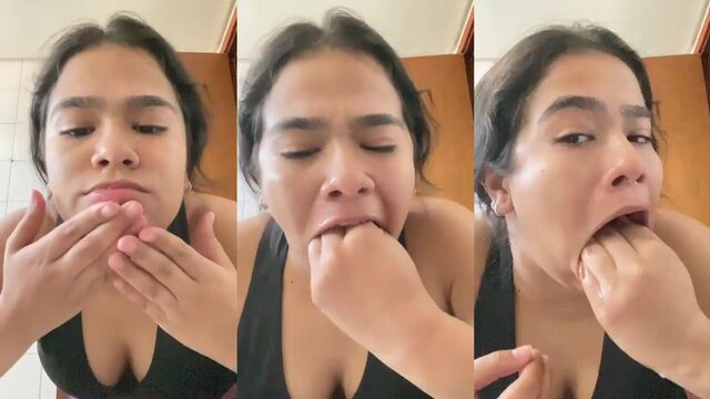 Stéfanny Ribeiro showing her tongue, all her videos I’ll post here