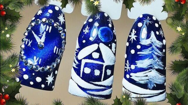 Новогодний дизайн ногтей l новогодний маникюр l New Years Nails
