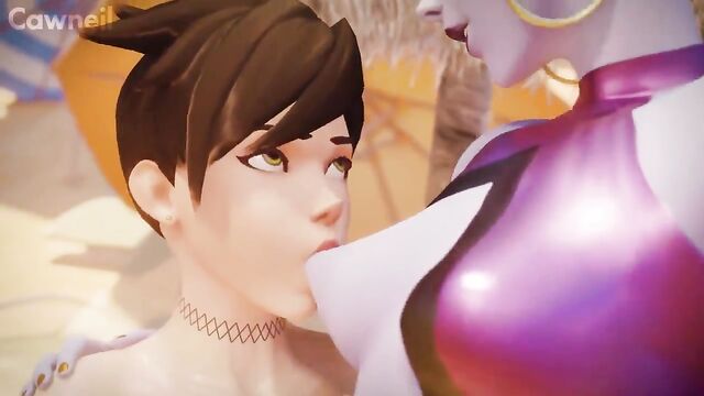 Overwatch Widowmaker gets fucked on the beach in this Rule 34 scene
