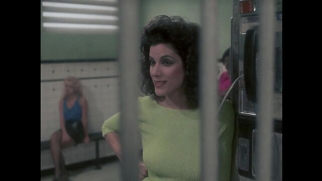 Saundra Santiago’s big boobs are so hot, she doesn’t need a bra in Miami Vice