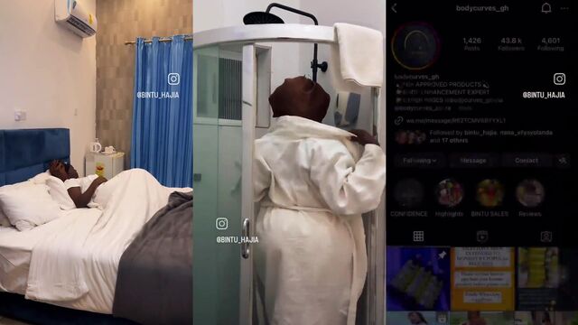 Bintu_hajia 2, a steamy scene with intense passion, now in higher quality!