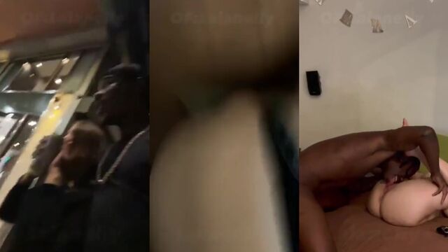 A fat black cock for the big white ass of a sexy girl