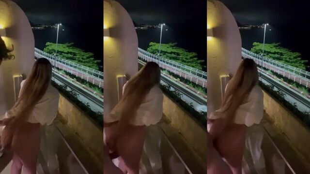 Influencer Vazou was seen getting fucked on the rooftop of his building