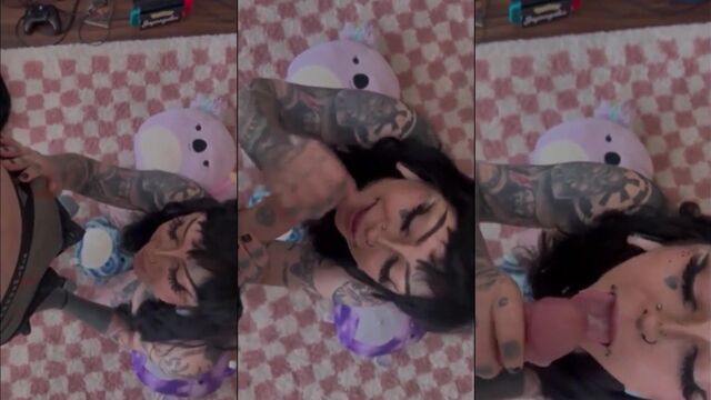A hot goth girl knows how to handle a big dick