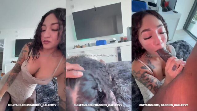Baddies gallery featuring an intense BJ scene with Honey, OMG!