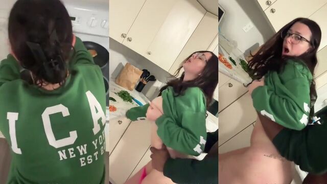 A woman is getting fucked hard from the back by her boyfriend