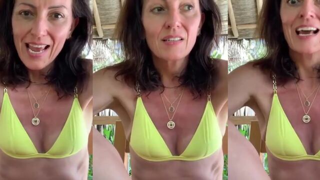Hot MILF Davina McCall enjoys sex with a young guy in public place