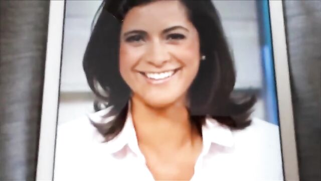 Skinny Lucy Verasamy receives a messy cumshot in her mouth as a tribute