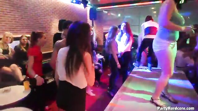 Bunch of wet pussies gets fucked on a wild party