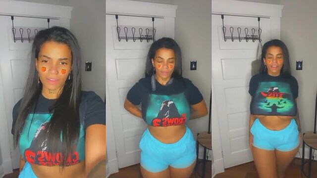 Big Latina Lauren's huge tits make her a freak