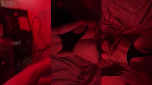 Plugging ass with a buttplug straight in bed