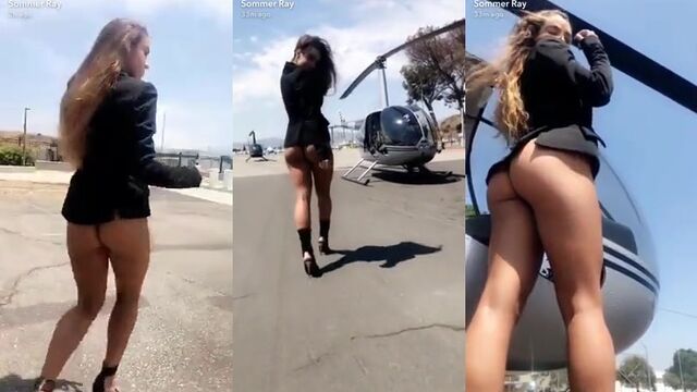 SommerRay gets her pussy smashed by a helicopter dick