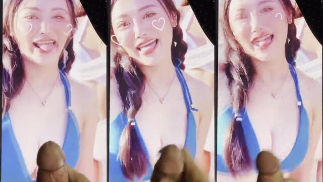 Asian girl gives her body to the guy and he releases cum all over it