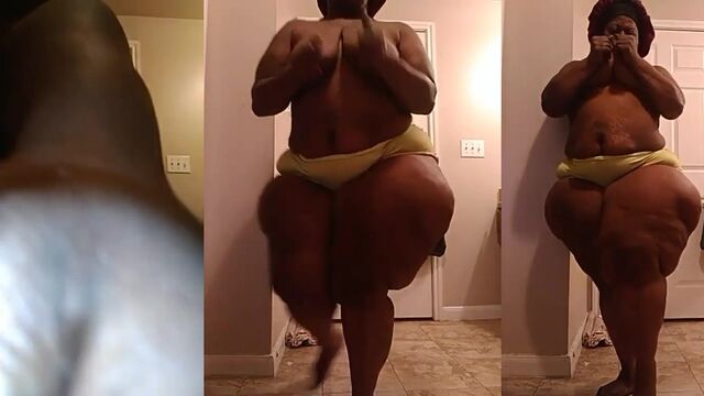 Ghetto BBW auntie gets her big booty pounded once again