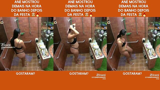 Flagras do BBB 24: Clara Aguilar enjoying herself with intense passion