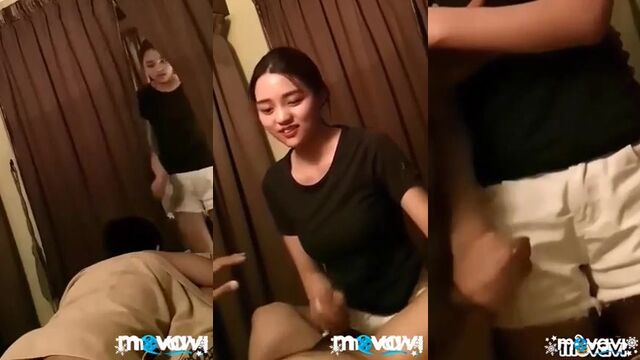 A man experienced real passion in an Asian massage parlor