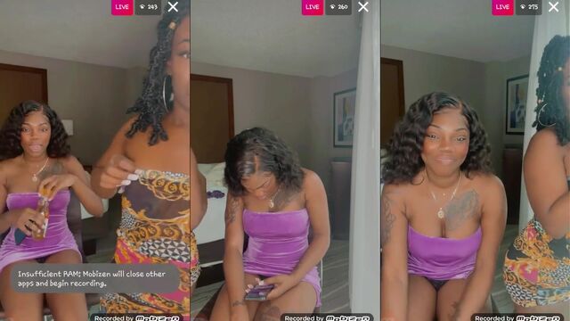 The Instagram girl is fucking with a fierce demon on the platform