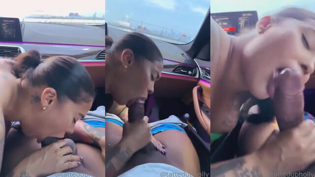 Tattooed girl with big boobs plays with her pussy