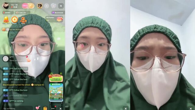 Beautiful Hijab glass Fidia Mukena live show
