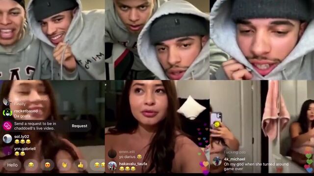 A girl shows her body on Instagram Live in a steamy display