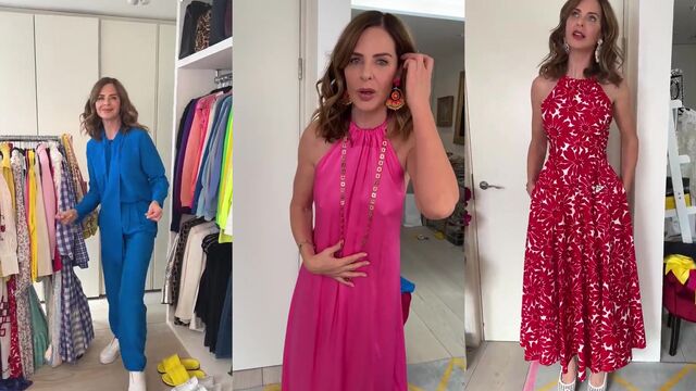 Trinny Woodall Pokies - Trinny Woodall out and about with her nipples poking through her shirt
