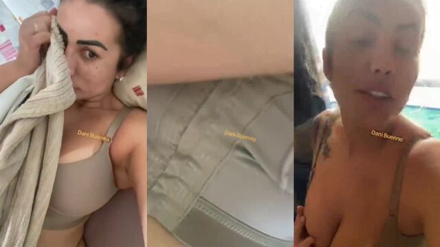 Blonde Dani Bueno shakes her ass in the kitchen
