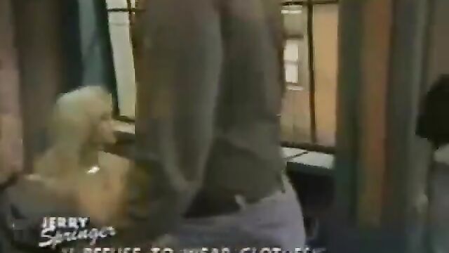 A woman was forbidden to wear clothes on the Jerry Springer Show