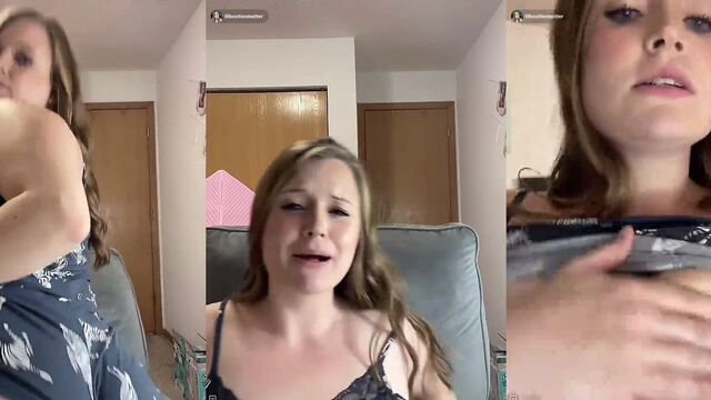 Tik Tok live broadcast with a flash of nudity