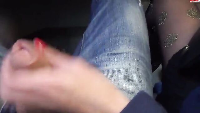 Lena Loch gets her pussy filled with cum on a public walk