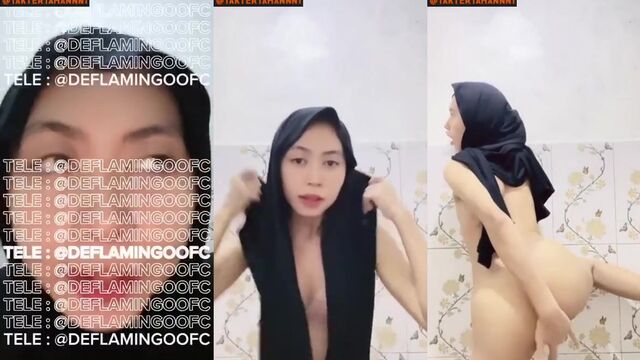 Hijab beautiful woman experiencing orgasm during sex