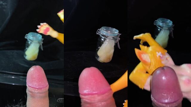A muscular man with a furry body gets his dick sucked